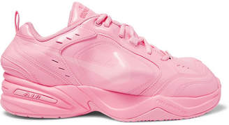 Nike + Martine Rose Air Monarch Iv Faux Patent-leather And Pu Sneakers - Pink