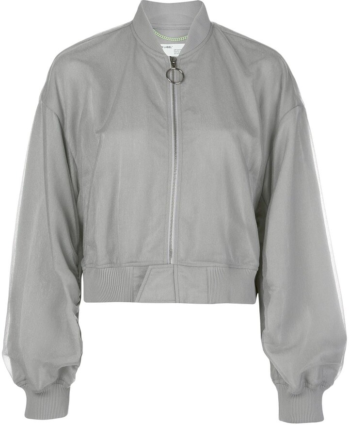 silver grey cropped jacket