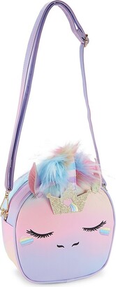AQING Sequin Unicorn Crossbody Purse,Pu Glitter Shoulder Bag for Kids Girls Rainbow Purple 