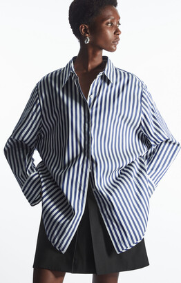 ブラウス シャツ Striped oversized collar sleeveless shirt レディース Multicolour Oversized Collar Stripe Top | WHISTLES