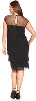 Thumbnail for your product : Patra Plus Size Illusion Beaded Tiered Dress