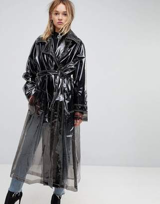 clear trench coat