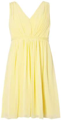 Vila **Vila Yellow Chiffon Dress