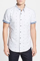 Thumbnail for your product : 1901 Short Sleeve Print Oxford Shirt