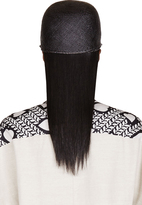 Thumbnail for your product : Stella McCartney Black Straw & Crocodile Skin Hat