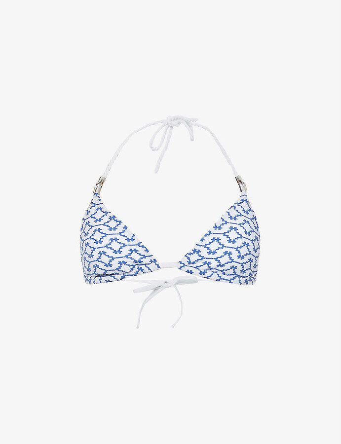 Heidi Klein Mykonos printed bikini top - ShopStyle Two Piece Swimsuits