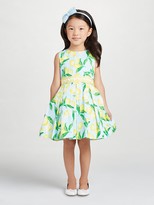 Thumbnail for your product : Oscar de la Renta Painted Lemons Cotton Party Dress