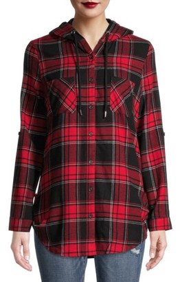 no boundaries plaid hoodie