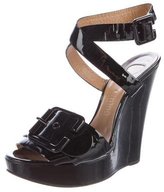 Thumbnail for your product : Chloé Patent Leather Wedge Sandals