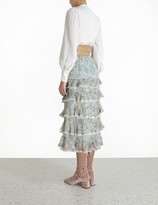 Thumbnail for your product : Zimmermann Buckle Collar Tunic Blouse