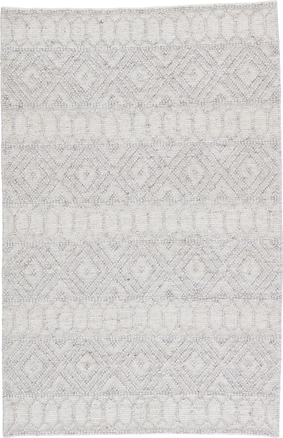 Juniper Home Whyte Indoor/ Outdoor Trellis Light Gray/ White Area Rug