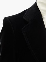 Thumbnail for your product : Victoria Beckham Single-breasted Cotton-blend Velvet Blazer - Black