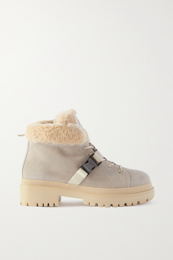 Bogner Chesa Alpina Shearling-lined Suede Ankle Boots - Off-white -  ShopStyle