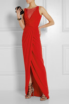 Thumbnail for your product : Giambattista Valli Gathered silk-voile and stretch-cady gown