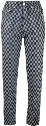 Fiorucci Checkerboard Organic Cotton Jeans