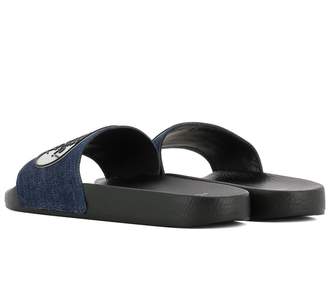 Moncler Blue Fabric New Basile Sandals