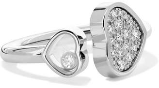 Chopard Happy Hearts 18-karat White Gold Diamond Ring - 52