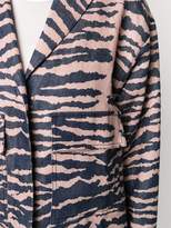 Thumbnail for your product : Odeeh long sleeve tiger stripe blazer