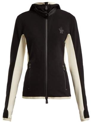 Moncler Grenoble - Panelled Hooded Technical Fleece Jacket - Womens - Black