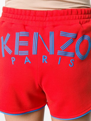 Kenzo logo print track shorts