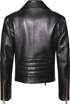 Thumbnail for your product : Balmain Zipped leather biker jacket
