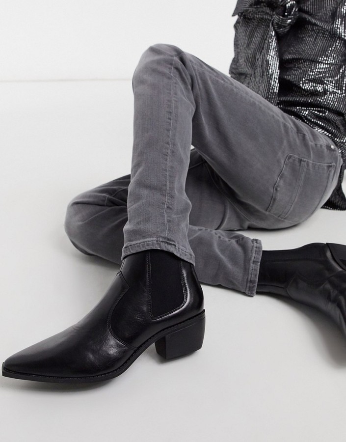 Mens Stacked Heel Leather | Shop the world's largest collection of fashion | ShopStyle