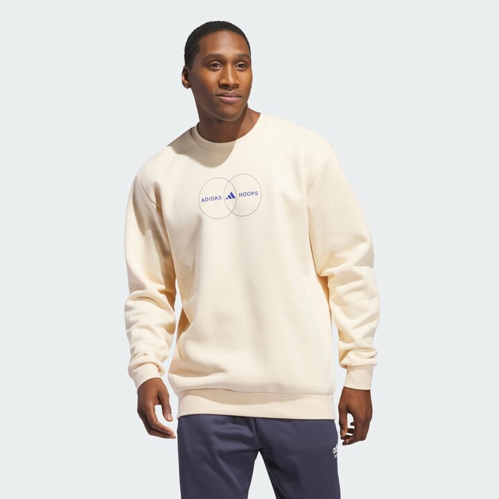 adidas Court Therapy Graphic Sweatshirt Crystal Sand S Mens