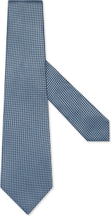 Ermenegildo Zegna Geometric-Pattern Silk Tie