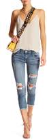 Thumbnail for your product : Just USA Distressed Frayed Hem Cropped Skinny Ankle Jeans (Juniors)