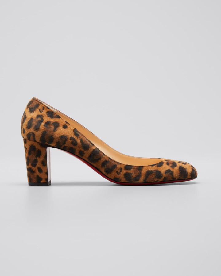 block heel leopard