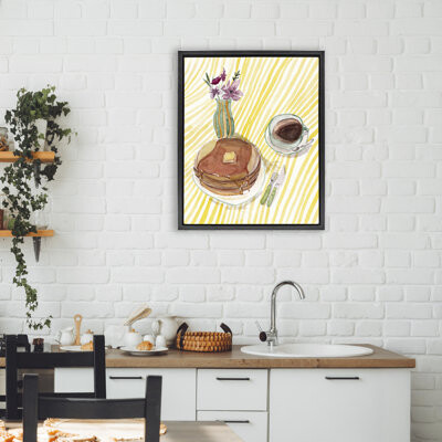 Winston Porter Pancake Breakfast Table Floating Frame design by Josi Opolenstisima