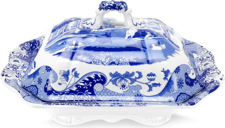 Spode Blue Italian Covered Vegetable Dish