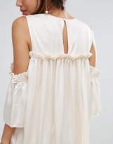 Thumbnail for your product : Fashion Union Cold Shoulder Dress With Frill