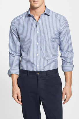 John W. Nordstrom R) Regular Fit Stripe Supima(R) Cotton Poplin Sport Shirt