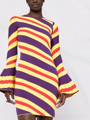 J.W.Anderson Stripe-Pattern Long-Sleeve Dress
