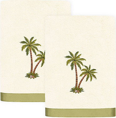 Linum Home Textiles Palmera 2-pc. Embellished Bath Towel