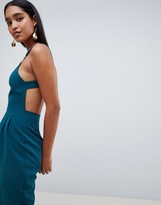 Thumbnail for your product : ASOS DESIGN square neck jumpsuit with gold trim detail