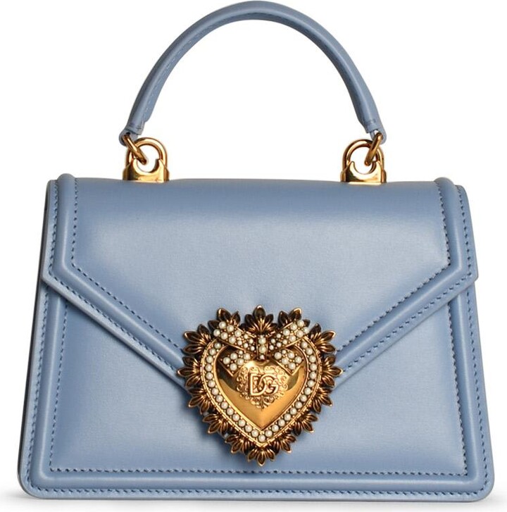 Dolce & Gabbana Light Blue Leather 'devotion' Small Bag - ShopStyle