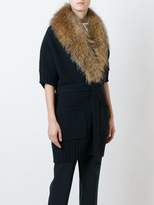 Thumbnail for your product : P.A.R.O.S.H. marmot fur collar cardi-coat