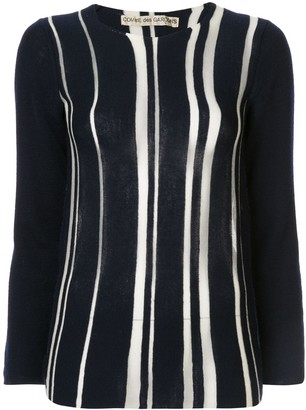 Comme des Garcons Pre-Owned knitted striped blouse