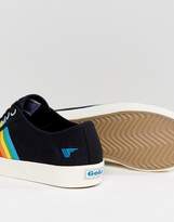 Thumbnail for your product : Gola Coaster Sneakers In Black With Rainbow Detail