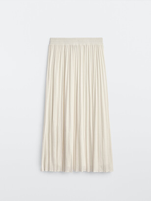 Massimo Dutti Pleated Skirt With Elastic Waist