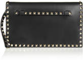 Thumbnail for your product : Valentino Garavani The Rockstud Leather Clutch - Black