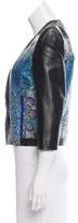 Thumbnail for your product : Helmut Lang Jacquard Leather-Trimmed Jacket w/ Tags