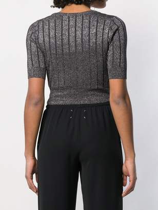 Alexander Wang T By cropped ribbed knit top