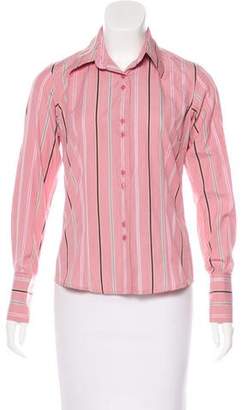 Thomas Pink Striped Button-Up Top