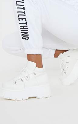 PrettyLittleThing White Extreme Flatform Chunky Sole Ankle Boot
