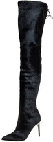 Thumbnail for your product : Oscar de la Renta Black Calf Hair Over Knee Boots Size 39
