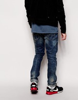 Thumbnail for your product : Lee Jeans Luke Skinny Fit Hard Wear Dark Distressed