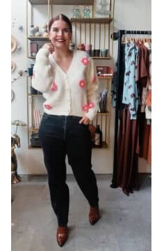 daisy flower cardigan